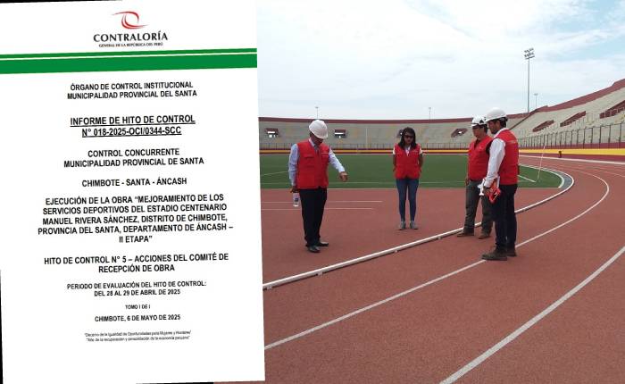 Contraloría alerta riesgo en recepción de Estadio Centenario de Chimbote